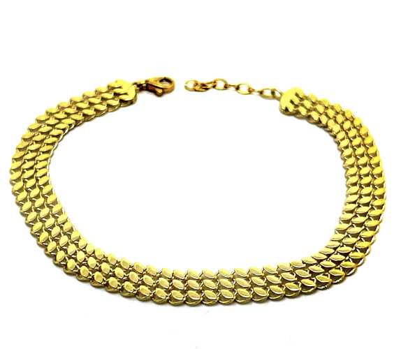 ZLATÝ NÁRAMOK AU375/1000 LUXUSNÝ V ŽLTOM ZLATE (18,5CM - 20CM, Š. 0,7CM) 6,15G