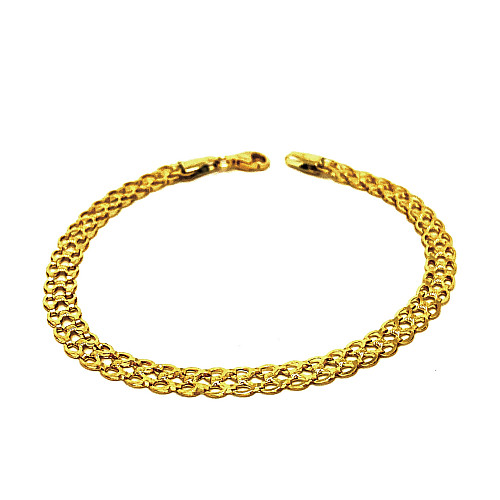 ZLATÝ NÁRAMOK AU375/1000 2,30G S PREPLETENÝM VZOROM, ŽLTÉ ZLATO (18,5CM)