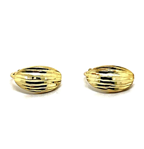 ZLATÉ NÁUŠNICE AU375/1000 S VRÚBKOVANÝM POVRCHOM 1,50G ŽLTÉ ZLATO (1,5CM)