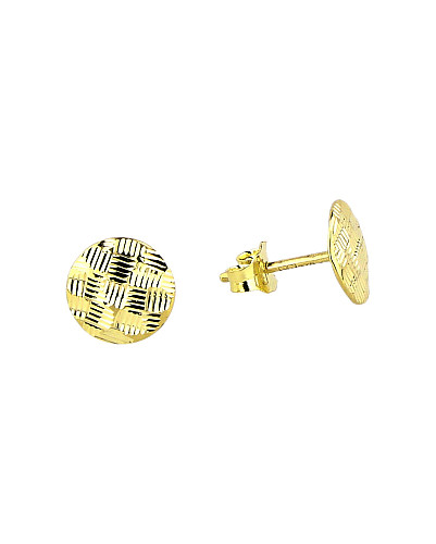 ZLATÉ NÁUŠNICE AU375/1000 0,80G NAPICHOVACIE DOZDOBENÉ GRAVÍROM (0,8CM)