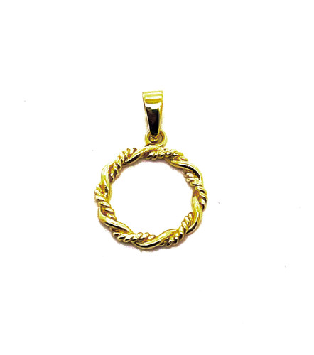 ZLATÝ PRÍVESOK AU375/1000 OKRÚHLÝ, GRAVÍROVANÝ 0,90G ŽLTÉ ZLATO